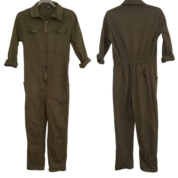 Fashion Nova Pants - Fashion Nova Olive Green Jumpsuit Size Small